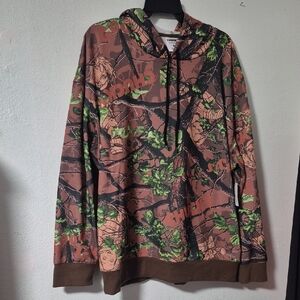 Chucky Camouflage Graphic Hoodie with Green and Brown Accents